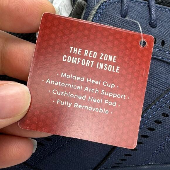 Stacy Adams Stride Navy/Marine Plain Toe Lace Up Sneaker Oxford Size 7.5M - Picture 10 of 15